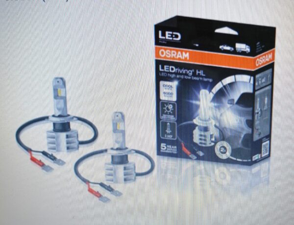 Kit led H7 12/24v   6.000K (2pz) raffreddamento a dissipatore  OSRAM